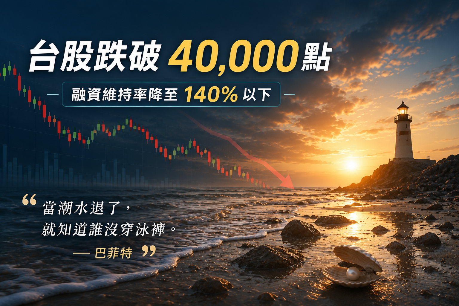 台股跌破40000點！危機還是買點？一次看懂融資維持率140%、左側投資策略｜鴕鳥胃